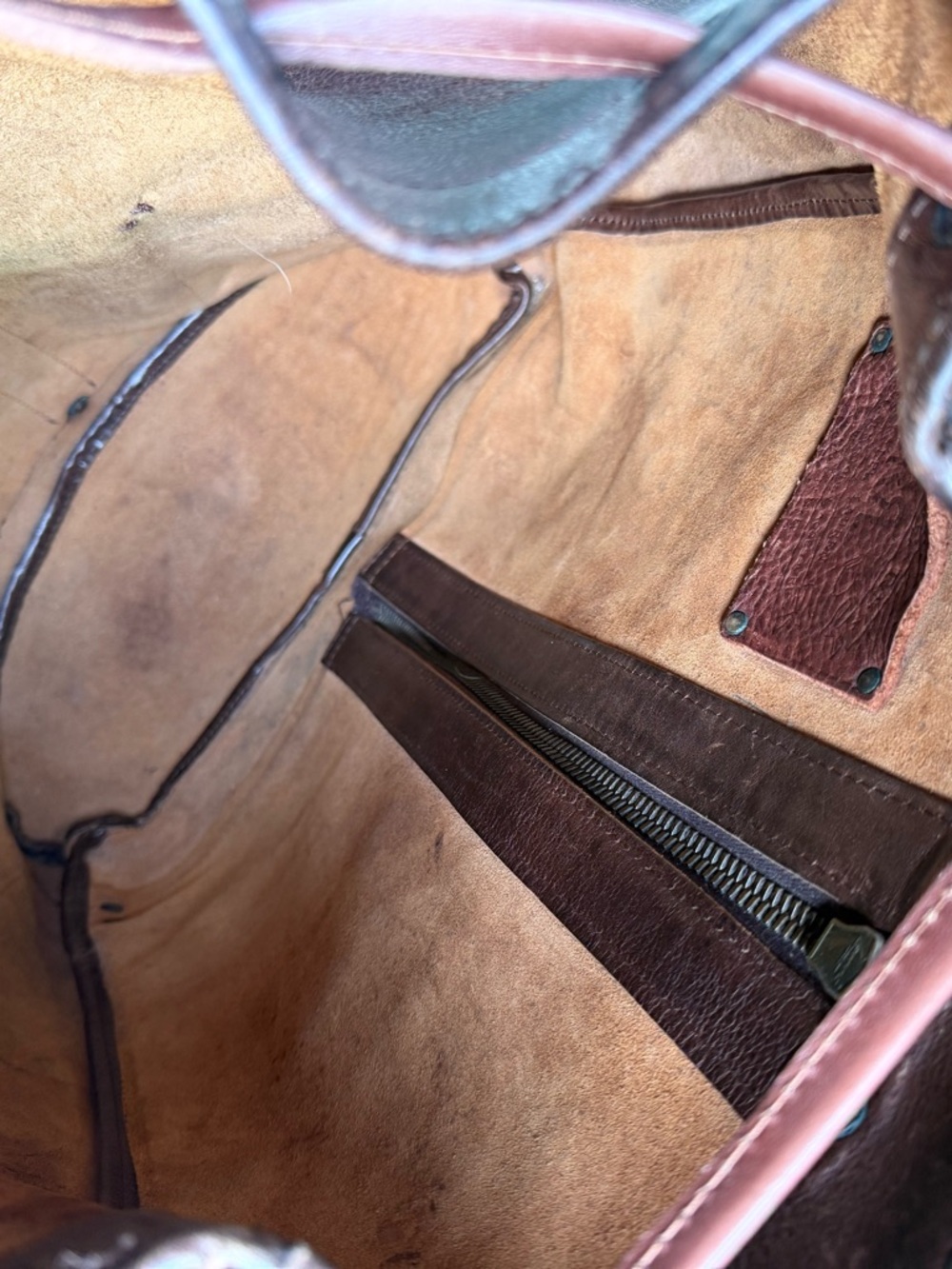 Double RL RRL & Co. Original Riley Rucksack Heritage Leather Backpack - Picture 8 of 13